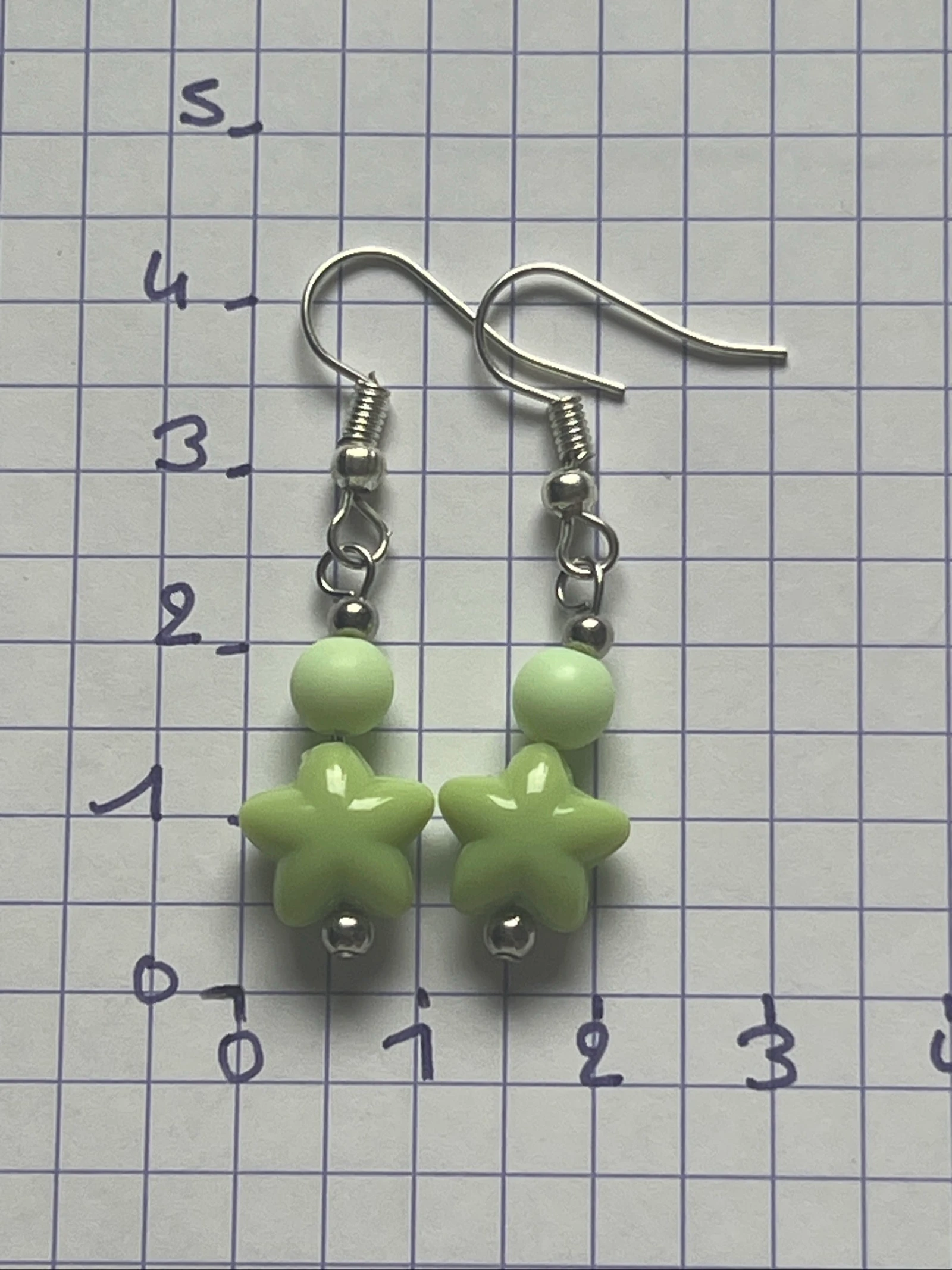 Boucles d’oreilles étoiles vertes 